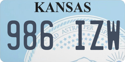 KS license plate 986IZW
