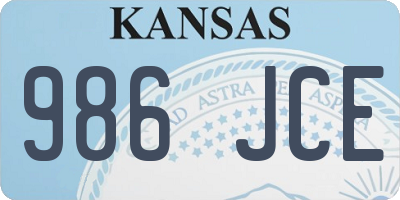 KS license plate 986JCE