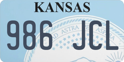 KS license plate 986JCL