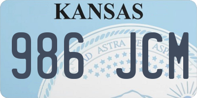 KS license plate 986JCM