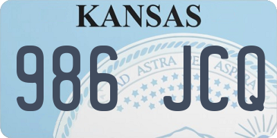 KS license plate 986JCQ