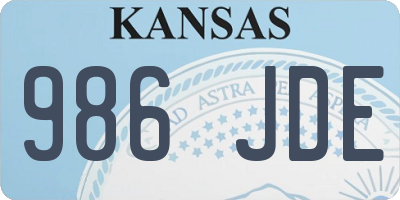 KS license plate 986JDE