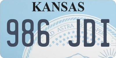 KS license plate 986JDI