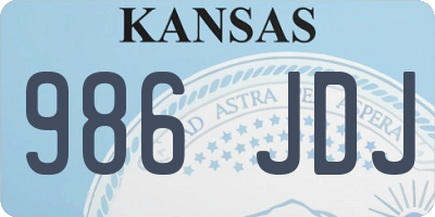 KS license plate 986JDJ