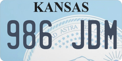 KS license plate 986JDM