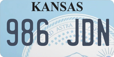 KS license plate 986JDN