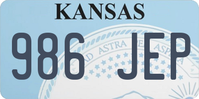 KS license plate 986JEP
