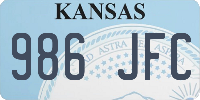 KS license plate 986JFC