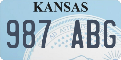 KS license plate 987ABG