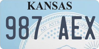 KS license plate 987AEX
