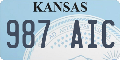 KS license plate 987AIC