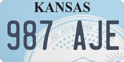 KS license plate 987AJE