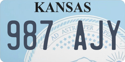 KS license plate 987AJY