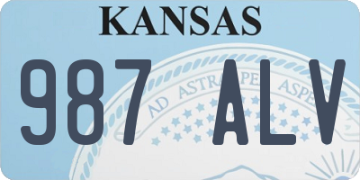 KS license plate 987ALV