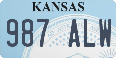 KS license plate 987ALW