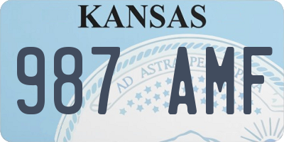 KS license plate 987AMF