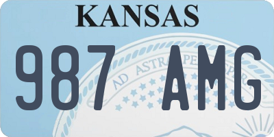 KS license plate 987AMG