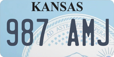 KS license plate 987AMJ