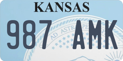 KS license plate 987AMK
