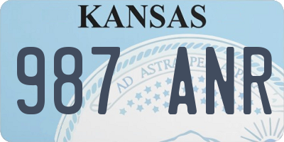 KS license plate 987ANR