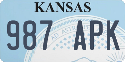 KS license plate 987APK