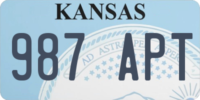 KS license plate 987APT
