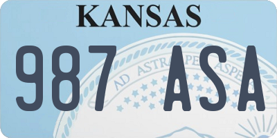 KS license plate 987ASA