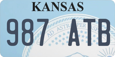 KS license plate 987ATB