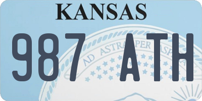 KS license plate 987ATH