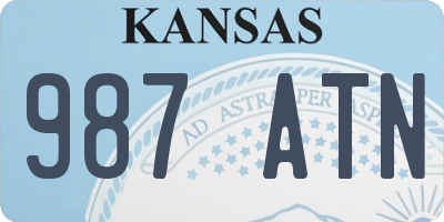 KS license plate 987ATN