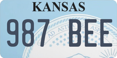 KS license plate 987BEE