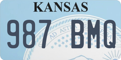 KS license plate 987BMQ