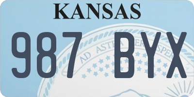 KS license plate 987BYX