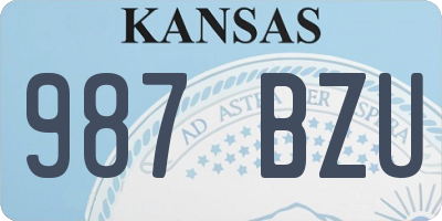 KS license plate 987BZU