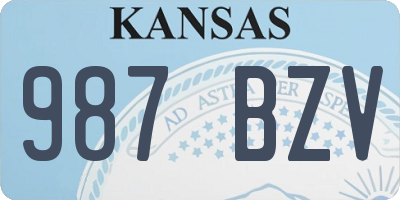 KS license plate 987BZV