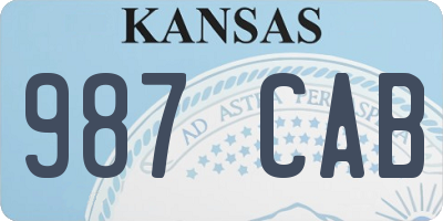 KS license plate 987CAB