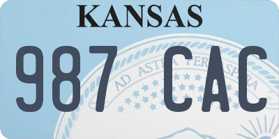 KS license plate 987CAC