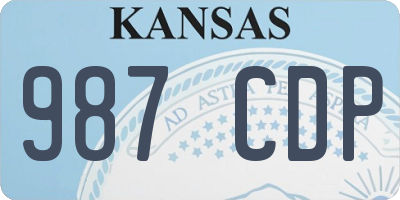 KS license plate 987CDP