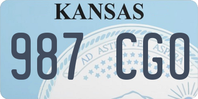 KS license plate 987CGO