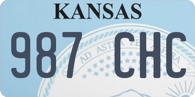 KS license plate 987CHC