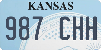 KS license plate 987CHH
