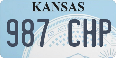 KS license plate 987CHP