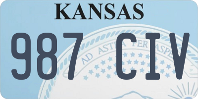 KS license plate 987CIV