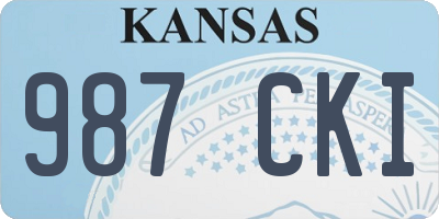 KS license plate 987CKI
