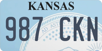 KS license plate 987CKN