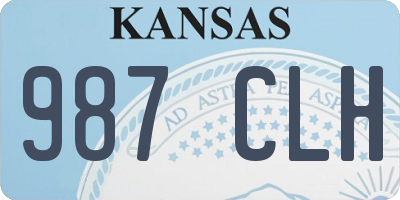 KS license plate 987CLH
