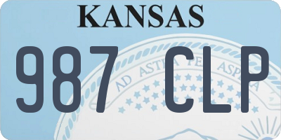 KS license plate 987CLP