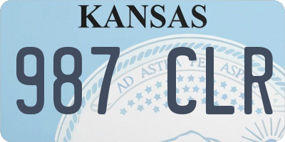 KS license plate 987CLR