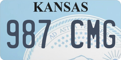 KS license plate 987CMG