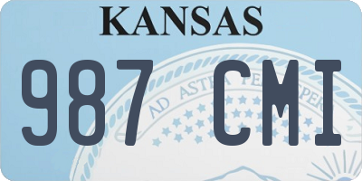 KS license plate 987CMI